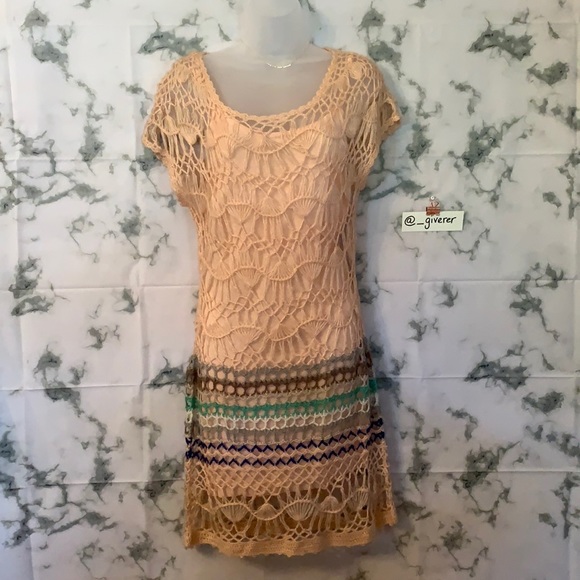 Blush Knit Double Layer Overlay Tank Dress Arden B - Picture 3 of 16
